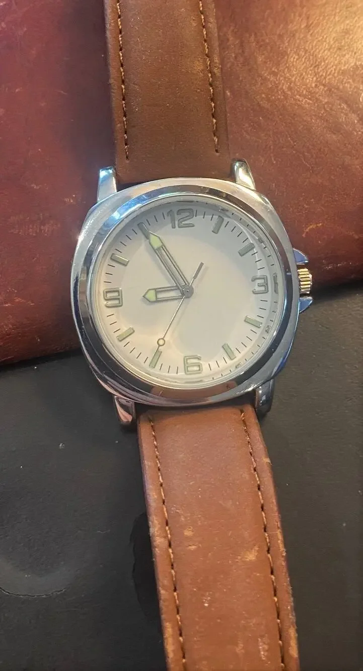 Women's 30mm Gun Metal Tone by Hugo Watch, Crystal Accents